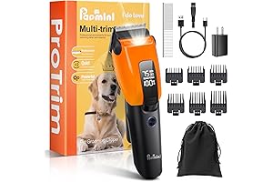 Dog Clipper Grooming Supplies, Dog Grooming Kit for Thick Heavy Coats with LED Display
