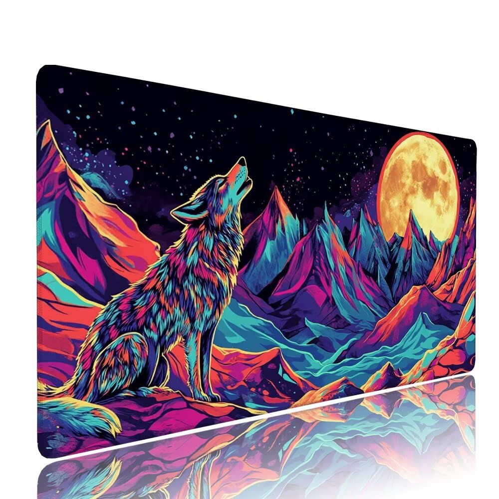 Generico Alfombrilla de Mouse para Juegos, Viola, XXL, Antideslizante, Impermeable, Diseño de Astratto, Extendido, Grande, 1400x600x3mm, para PC, Laptop, Ufficio, Famiglia d-999