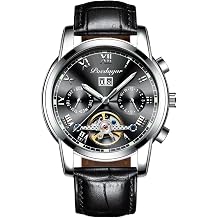 Fully Automatic Waterproof Men's Mechanical Watch, Leather Hollowed Out Men's Watch, Multifunctional Night Light Trend Watch