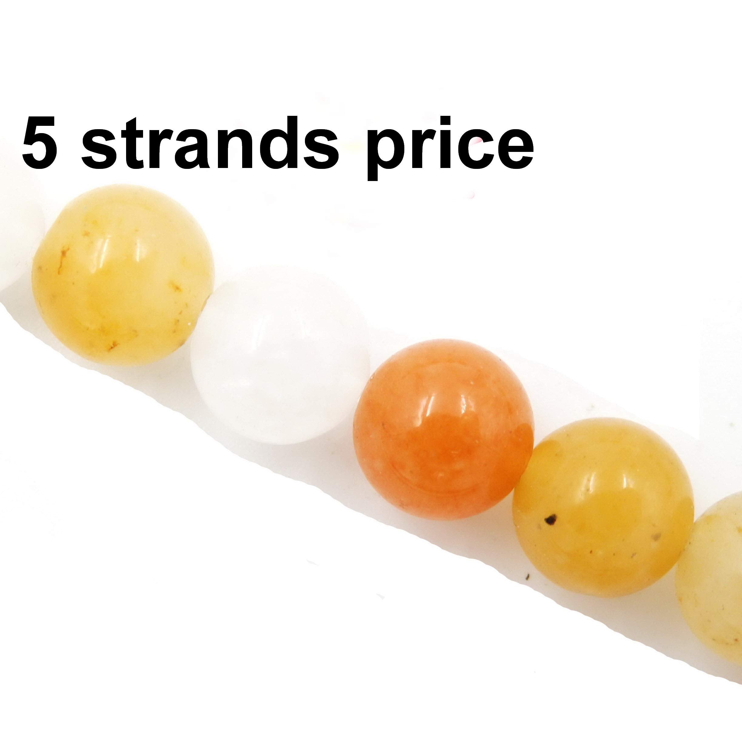 Edelsteinperlen zur Schmuckherstellung, Verkauf pro Beutel, 5 Stränge innen, gemischte Farben, Jade, 10 mm, Eu9-k9550