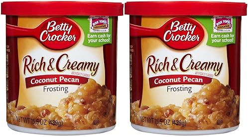 Betty Crocker Glaseado rico y cremoso - Nuez de coco - 14.5 oz - 2 paquetes