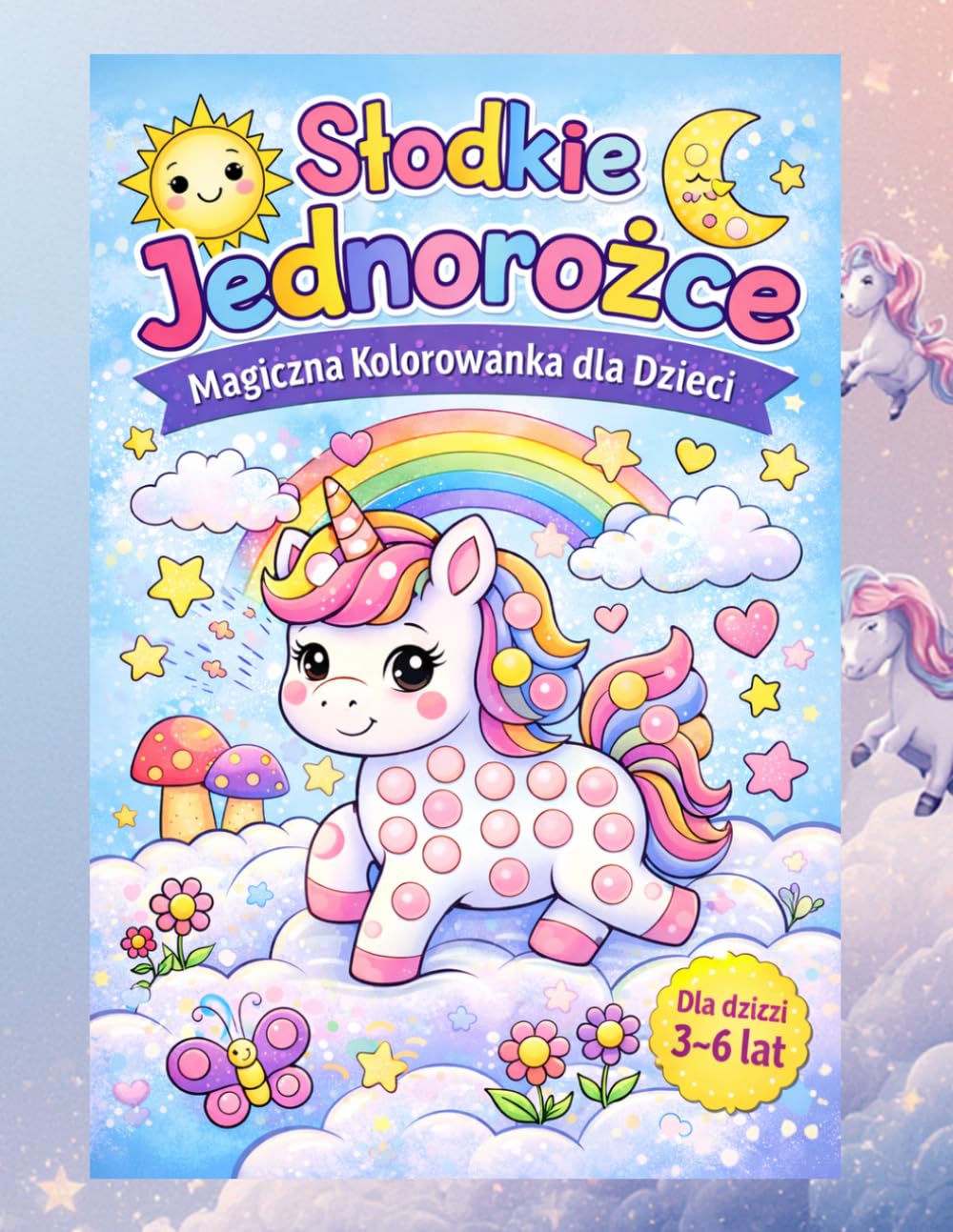 Słodkie Jednorożce – Magiczna Kolorowanka dla Dzieci: Duże, proste ilustracje do kolorowania • Rozwijaj kreatywność, koncentrację i wyobraźnię • Idealna książka dla dzieci 3–6 lat