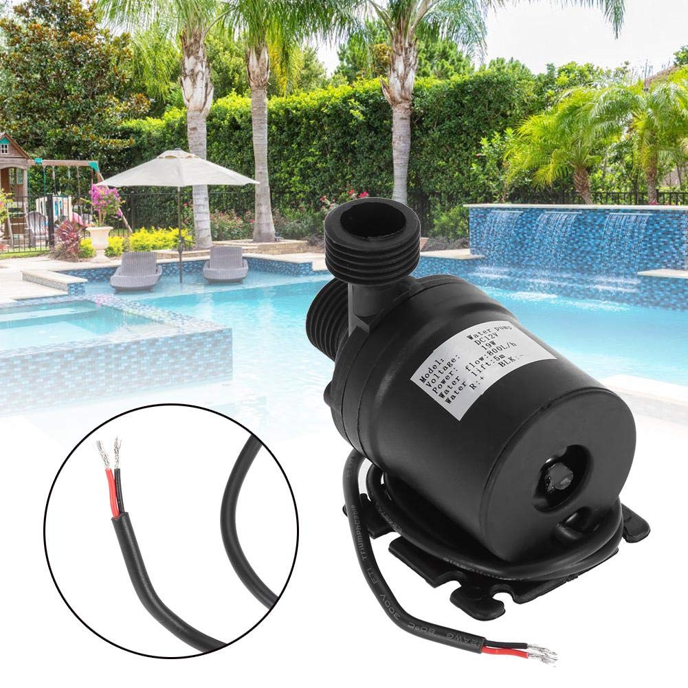 Bomba de jardín DC 12 V 800 L/H, mini bomba de agua para acuario pequeño, jardín, estanque, transportador de herramientas, máximo ascensor: 5 m