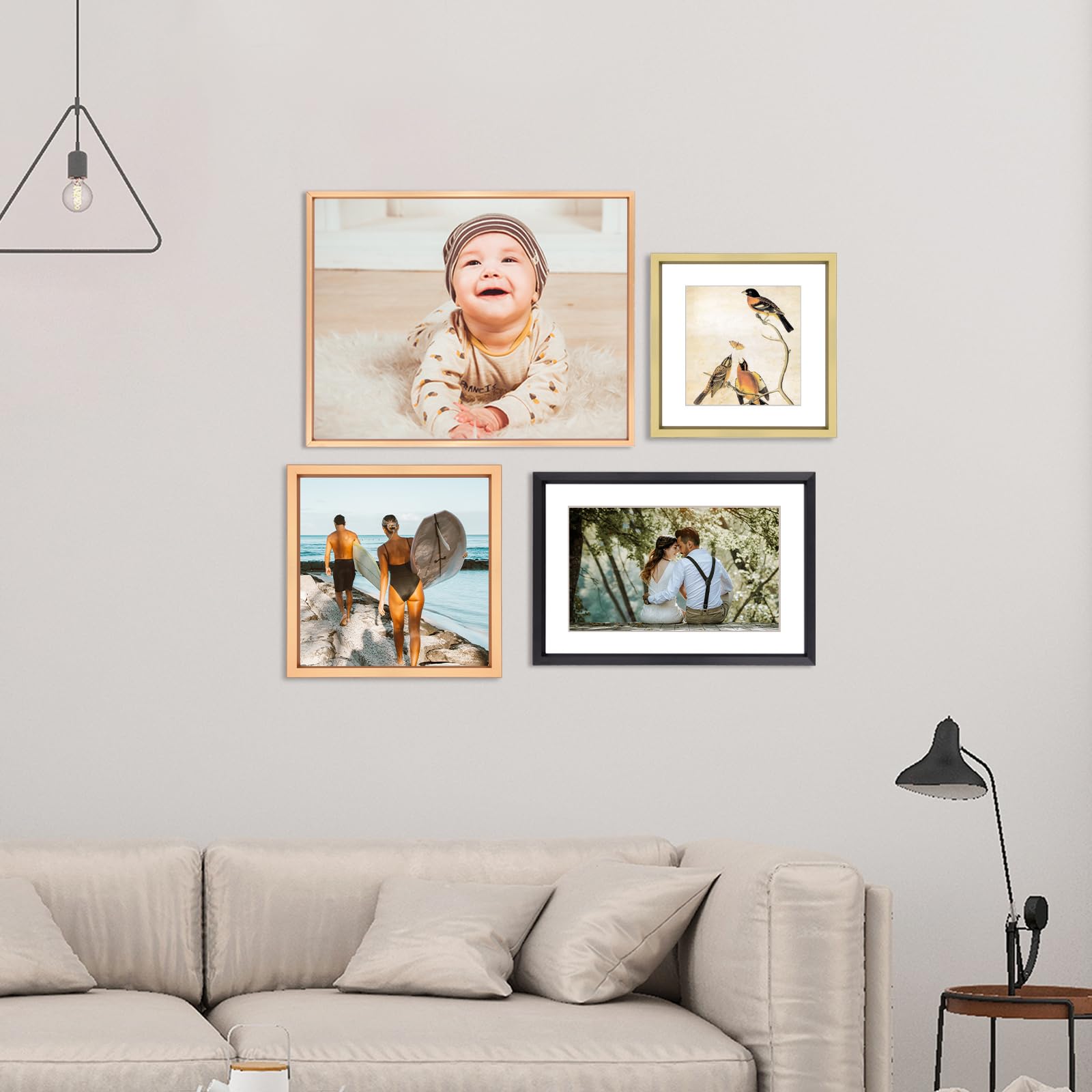 Amazon.co.jp: BKABOT 3x3 写真フレーム 3枚セット 真鍮製 メタル