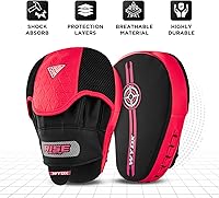 Vista 3 de WYOX Almohadillas de boxeo Manoplas de enfoque curvas, almohadillas de entrenamiento de gancho y jab, correa ajustable ventilada, MMA Muay Thai