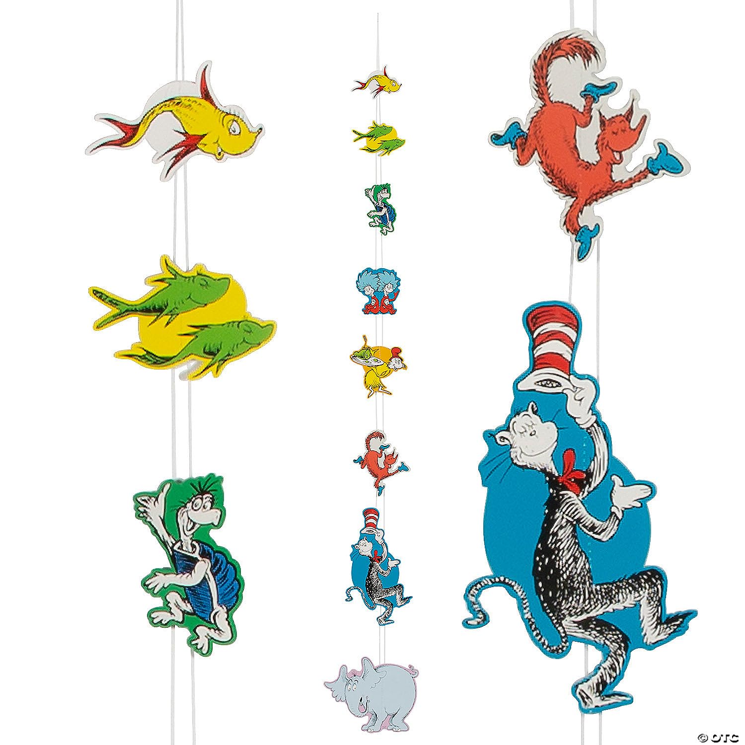 5 Ft. Dr. Seuss Ceiling Decorations - 4 Pieces