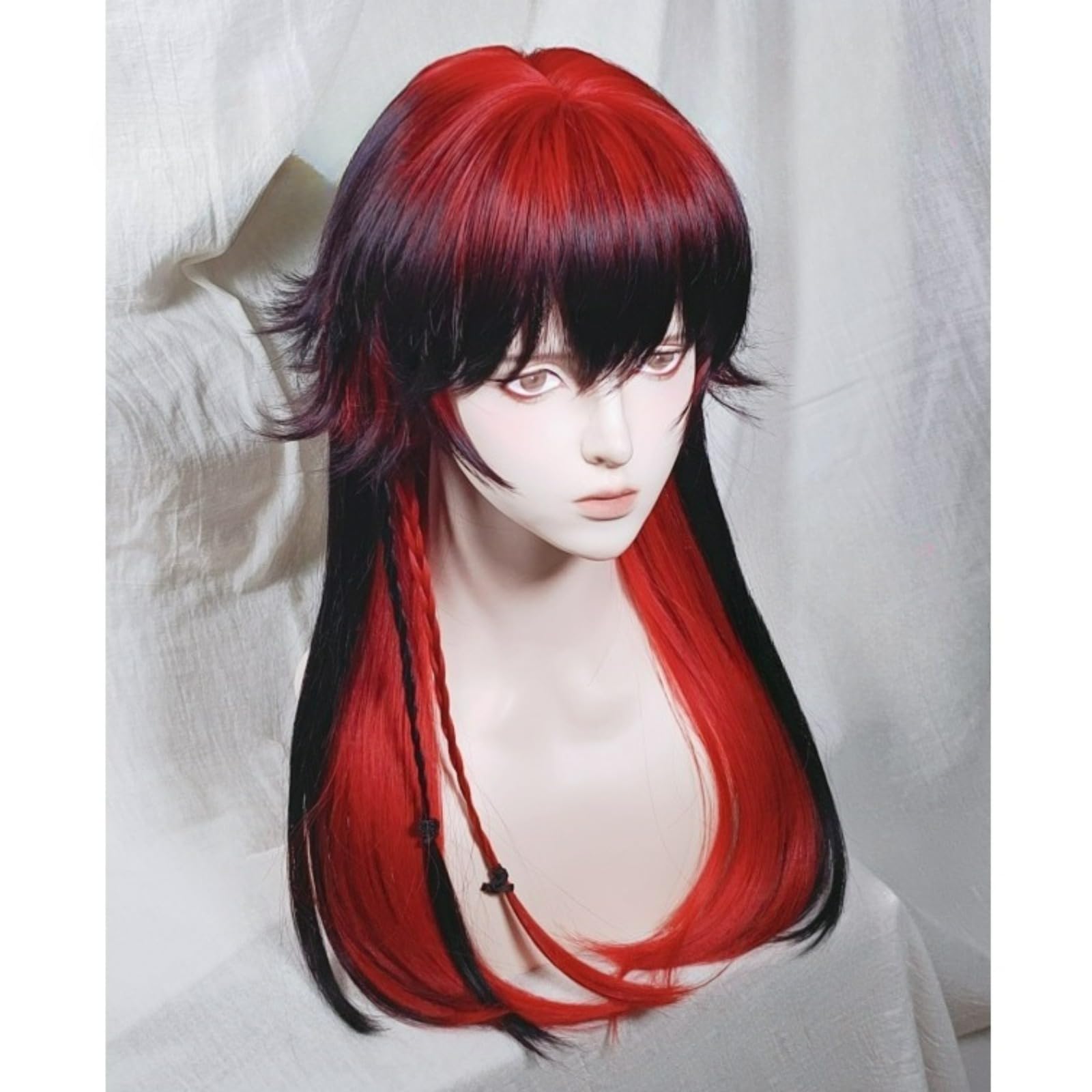 トゥルーデ　ウィッグご確認ページ Amazon.co.jp: SCORRO ロングストレートウィッグ 赤と黒の