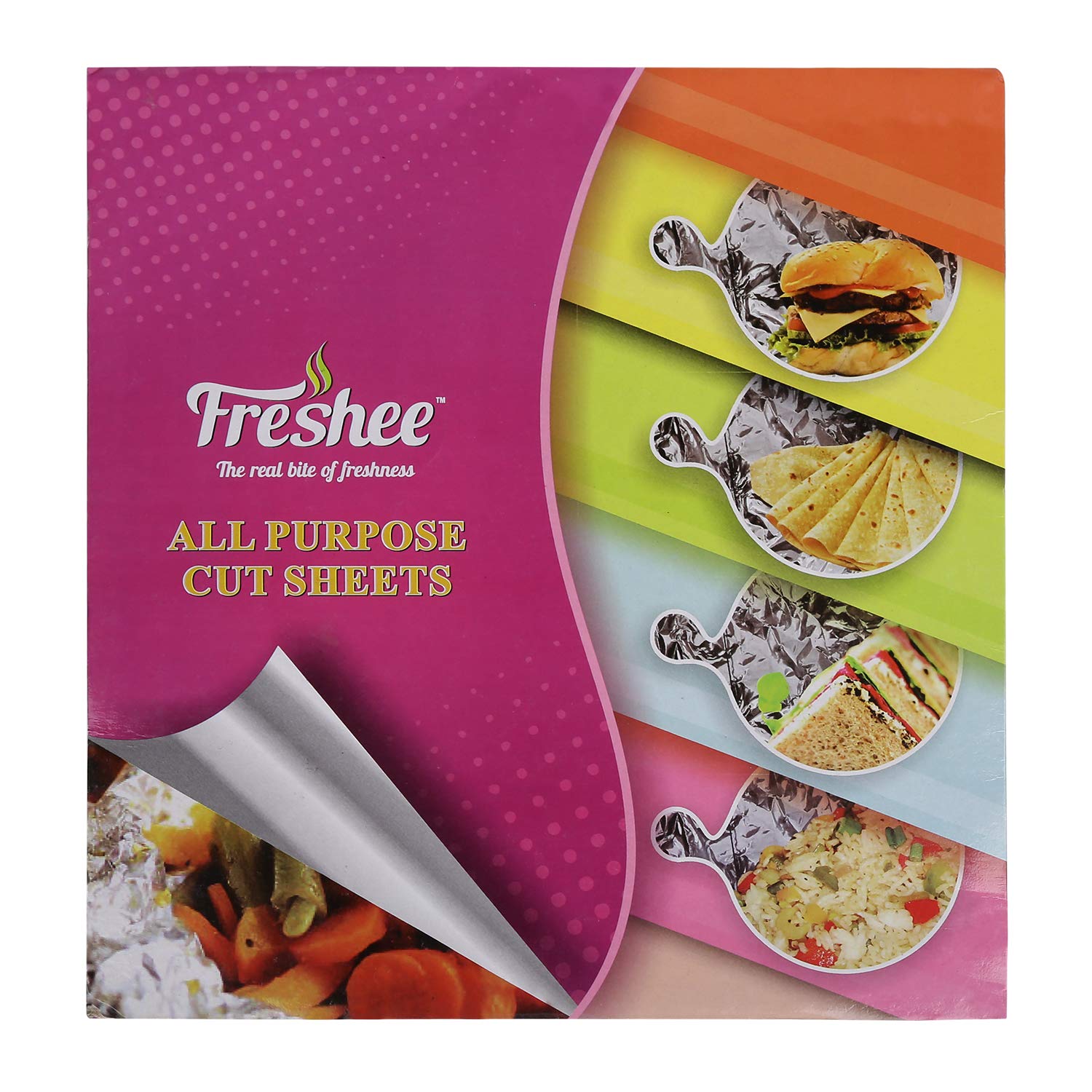 Freshee 200 Pre-Cut Roti Wrapping Aluminium Foil Sheets, Pack of 4 x 50 Sheets Each 220 x 250mm Silver Foil Sheets (B07ZQL9C41) Amazon Price History, Amazon Price Tracker