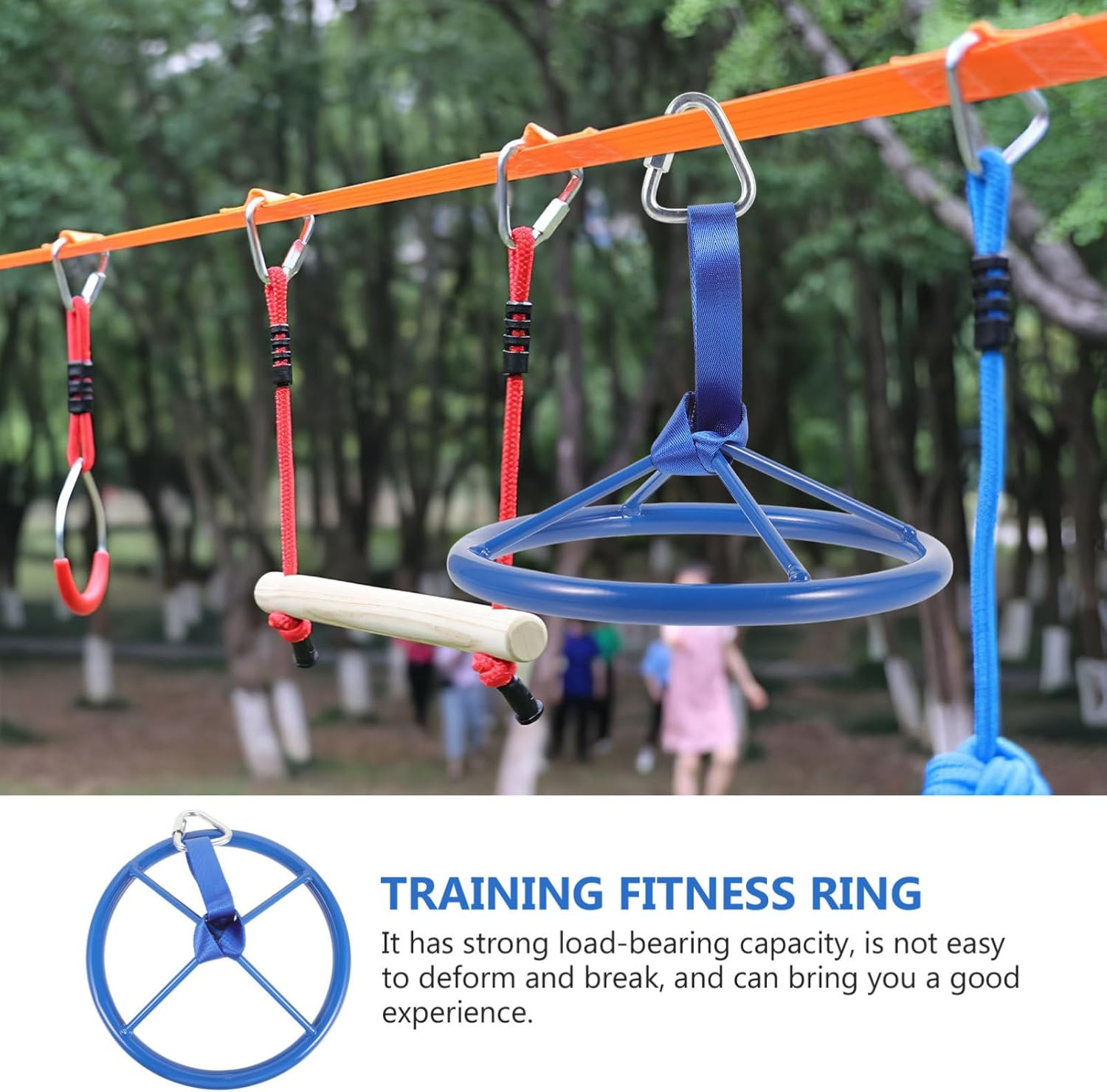 Garneck Boy Girl's Outdoor Playground Accessories Arm Strength Training Discs Gymnastic Rings Home Gym Equipment