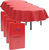 Vista 34 de Manteles de vinilo con reverso de franela, color sólido, calidad premium, impermeables., Plástico, Blanco