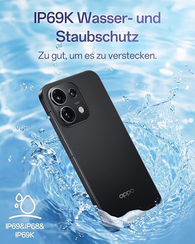 OPPO Reno16 Pro 5G Unlocked Smartphone, 12+512GB, 200MP Quad-Kamera, 50MP 3.5X Teleobjektiv, 6.32" 120Hz AMOLED Display, MediaTek Dimensity 8550, IP69K, Starlight Black (mit 80W SUPERVOOC Ladegerät) - 9