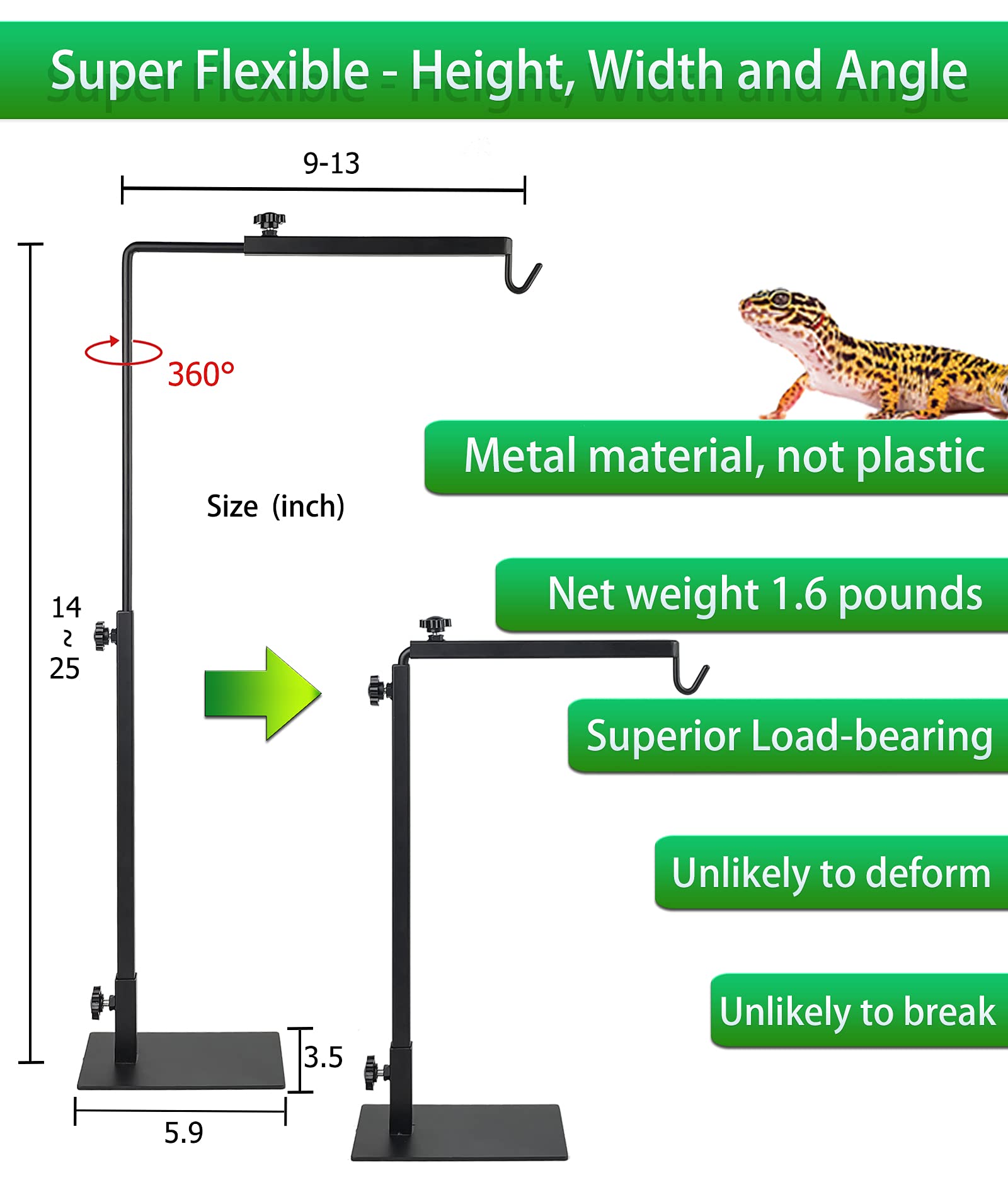 Buy Reptile Tank Heat Lamp Stand Aquarium Stand Reptile Terrarium