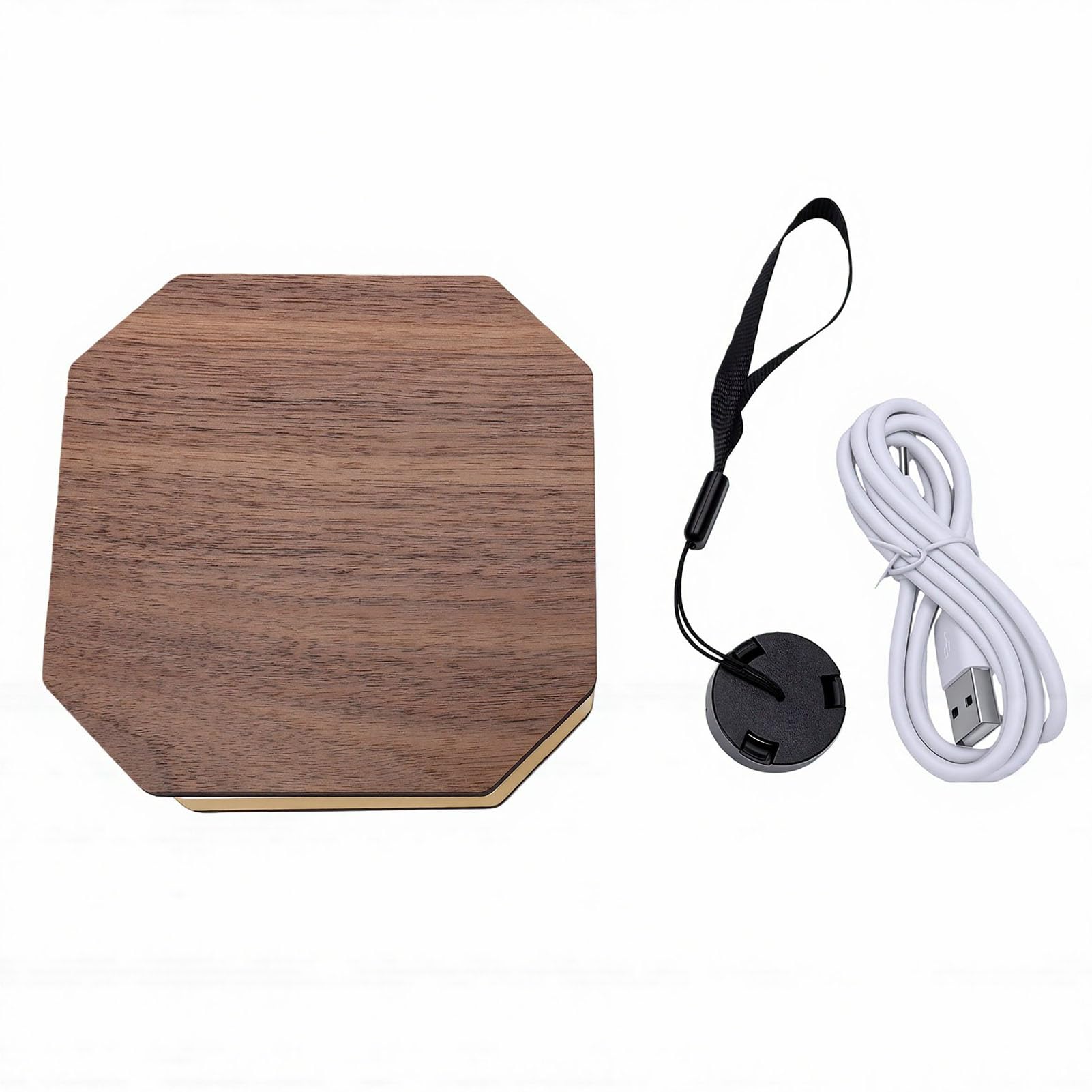 Karlak Lámpara de Libro de Madera, Luz Lectura Portátil Recargable 2,5 W para Dormir y Viajar, Diseño Acordeón Plegable (Nogal negro)
