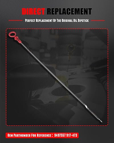 Miniatura 6 de cciyu Varilla de aceite de 22.6 pulgadas, indicador de nivel de aceite para Volvo 850 para Volvo C70 1993-2004, para Volvo S60 2001-2009, para Volvo
