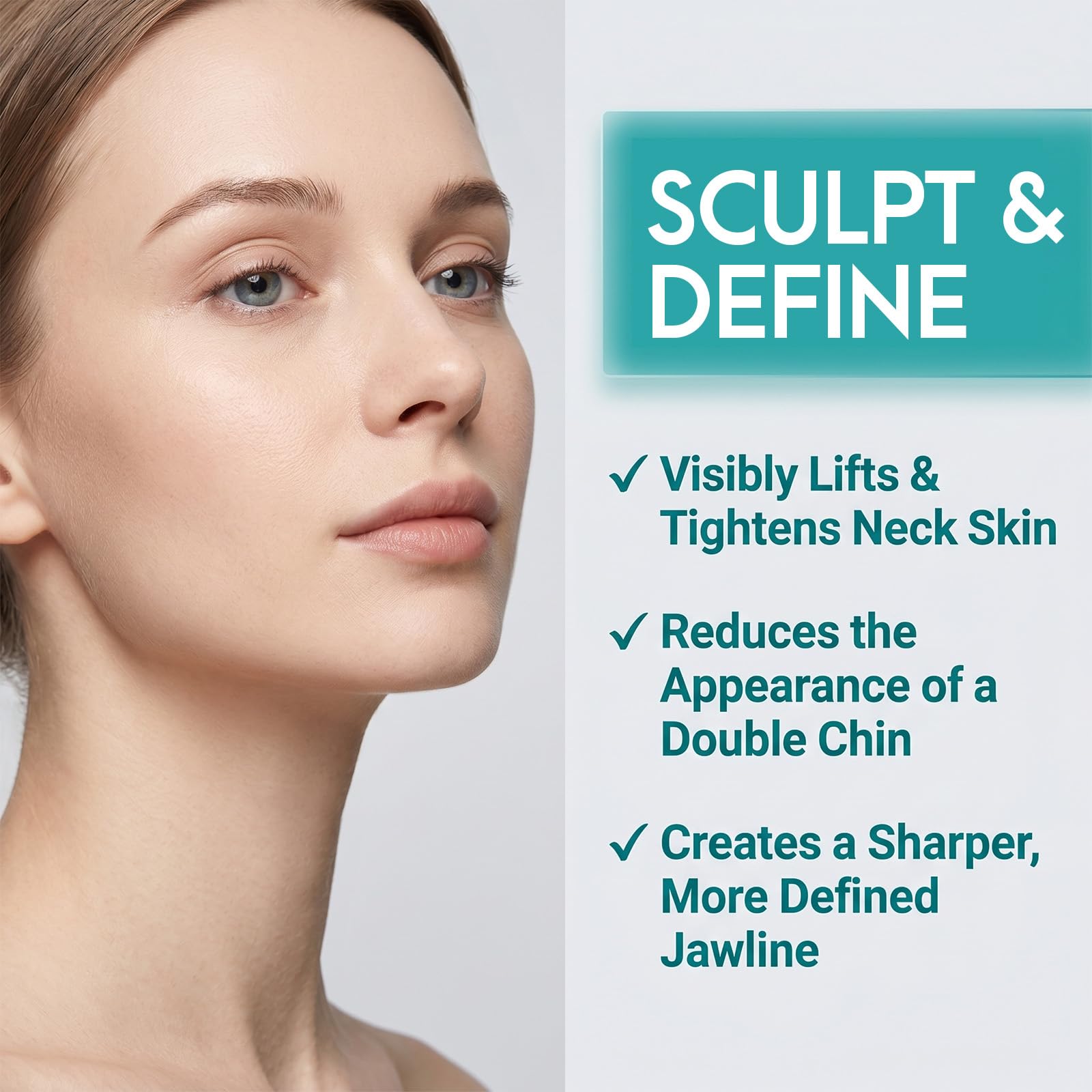 20pz Cerotti Lifting Collo Invisibile con 4 Elastici, Cerotti Effetto Lifting Collo, Patch Adesivi Elastici perCollo, Viso e Doppio Mento, Design Riutilizzabile e Discreto