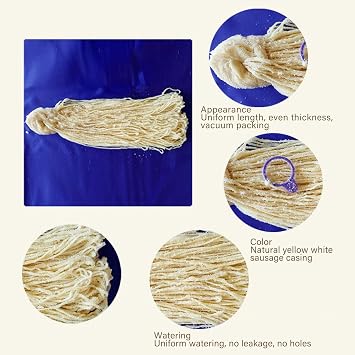 Salted Sheep Sausage Casing, 90m Length for Delicious Homemade Sausages in Home Kitchen