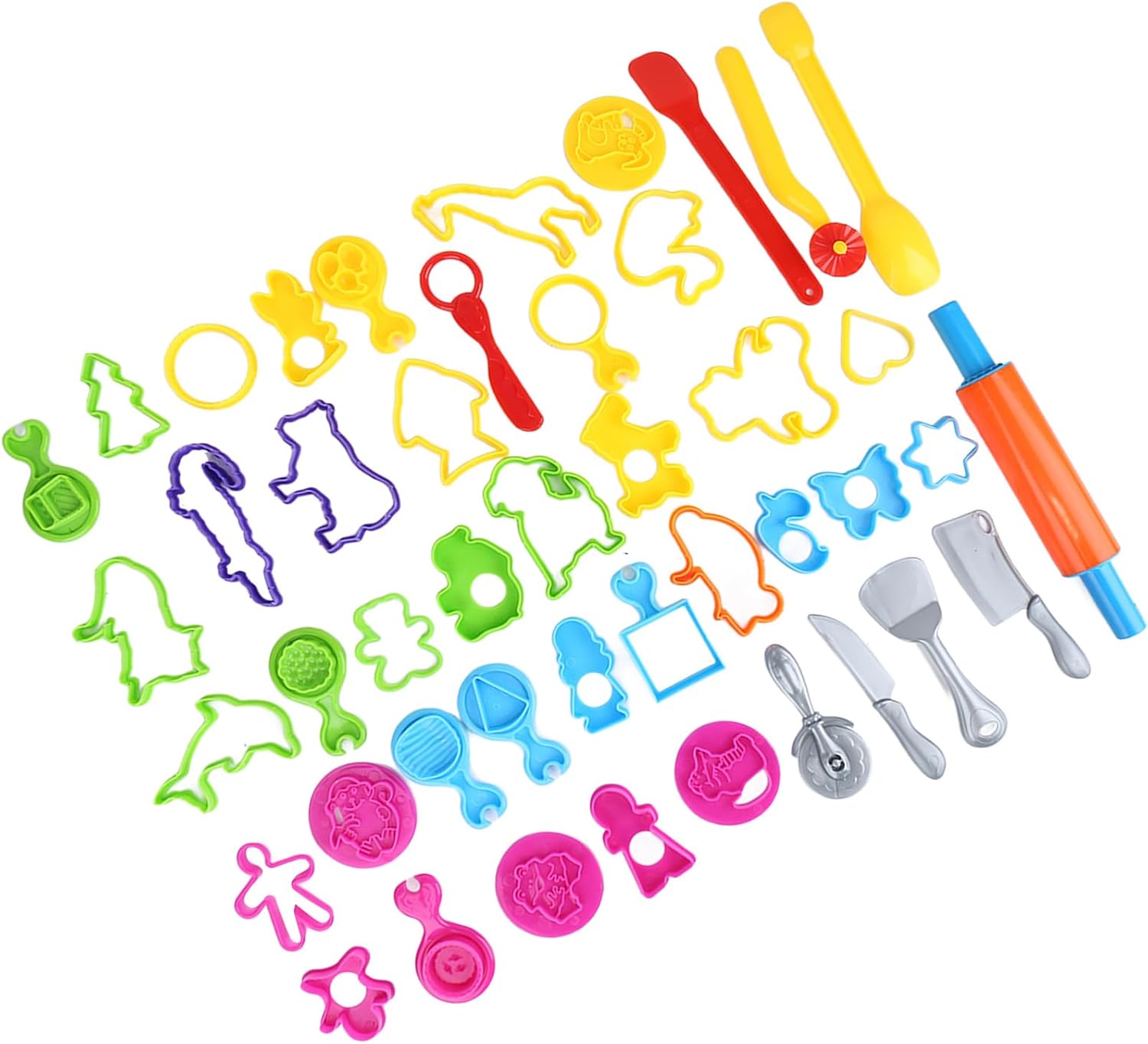 Qiilu Creative Play Dough Tools Set for Kids - 41PCS Accessories for Art and Craft - Plastic Tools for Creative Play Toys & GamesArts & CraftsClay & Dough
