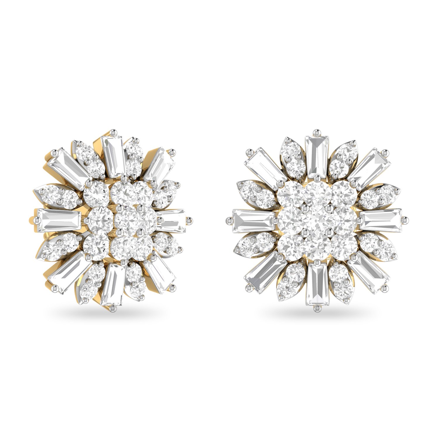 PC Jeweller The Gabriell 18KT Yellow Gold & Diamond Earring