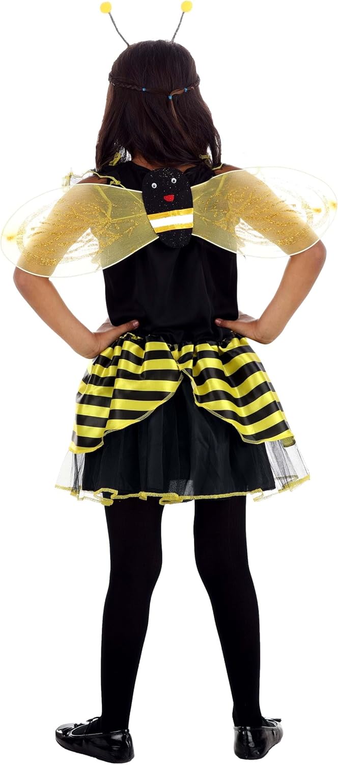 Fun Costumes Kid's Lil Bee Costume, Honeybee Dress, Bumblebee Outfits for Girls - Large/X-Large - Yellow - Image 2