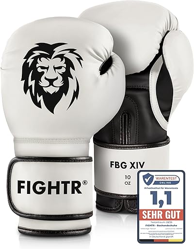 FIGHTR® Boxhandschuhe - Maximaler Schutz & Stabilität | Box Handschuhe für Boxen, MMA, Muay Thai & Kickboxen | Größen 8-16 oz, inkl. Tragetasche