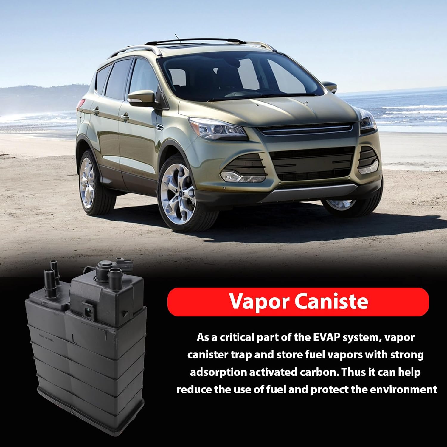 994-921 Evaporative Emissions Charcoal Canister Compatible with Ford Escape Fusion Lincoln MKC MKZ 2013 2014 2015 2016 2017 2018 2019
