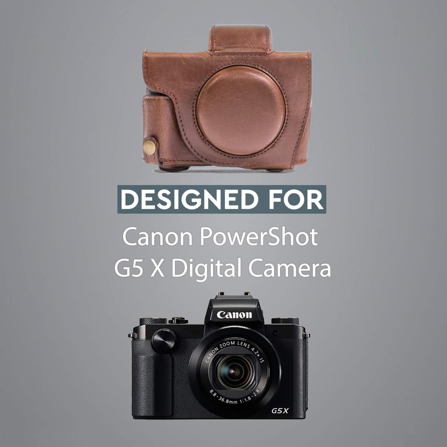 Hоlіdау Dеаlѕ 🛒 MegaGear Ever Ready Camera Case, Bag for Canon PowerShot G5 X G5X Digital Camera (Dark Brown, PU Leather) (MG687)