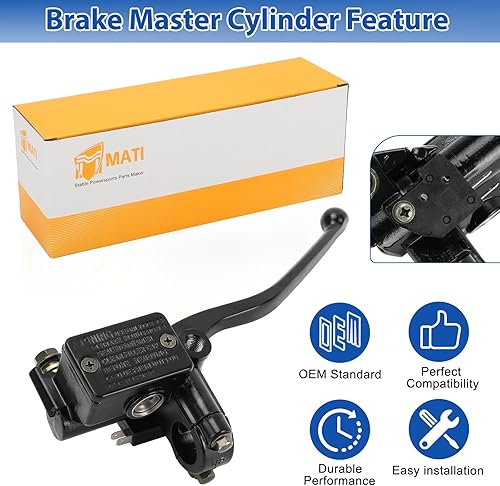 Miniatura 5 de M MATI Cilindro maestro de freno delantero para Honda ATV TRX 200 250 300 350 420 500 500 ATC 200 250 350 45510-HR3-305