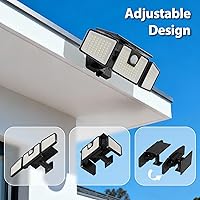 Vista 3 de INCX Solar Lights Outdoor Waterproof, 3000 LM 156 LED Motion Sensor Outdoor Lights, 3 Heads Solar Powered Security Flood Light Motion Detected