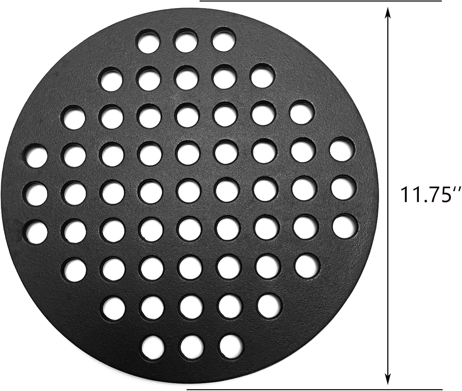 11.75" Cast Iron Round Fire Grate, High Heat Charcoal Plate Fire Bottom Grate Replacement Parts for Kamado Joe Big Joe I II III 24" Charcoal Grill
