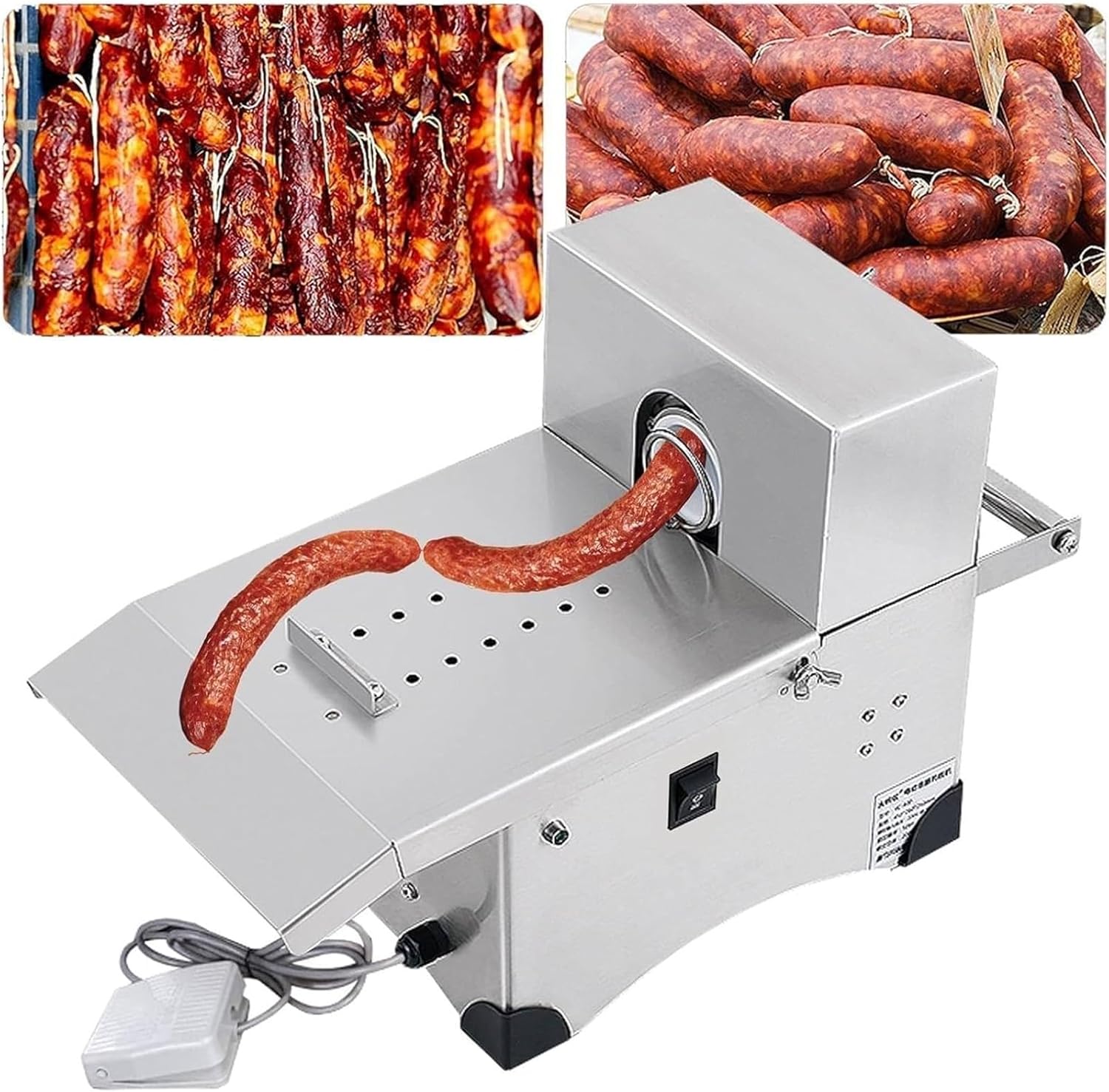 Electric Sausage Tying Machine - Stainless Steel Automatic Linker for Commercial and Home Use