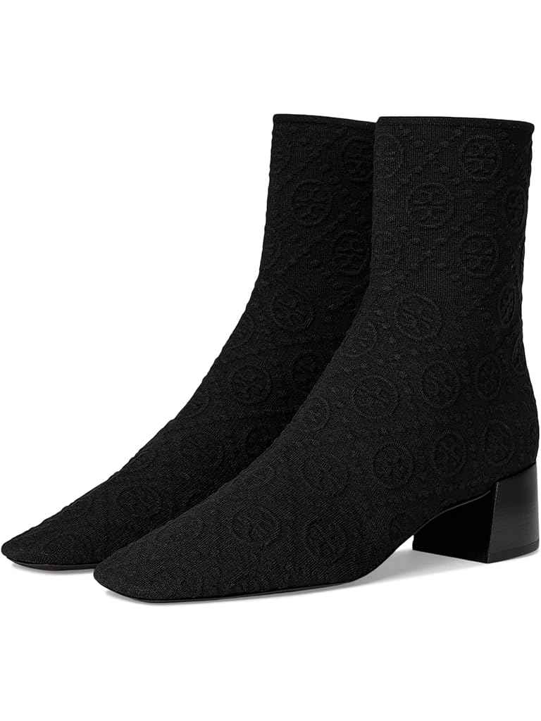Black Tory Burch Stretch Ankle Boot 45mm