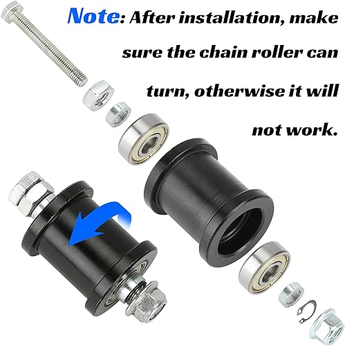 Miniatura 6 de YOXUFA Mini tensor de cadena de bicicleta de 0.315 in con rodillo de 1-34 pulgadas para Coleman CT100U CC100X Baja Doodlebug DB30 Motovox Mbx10