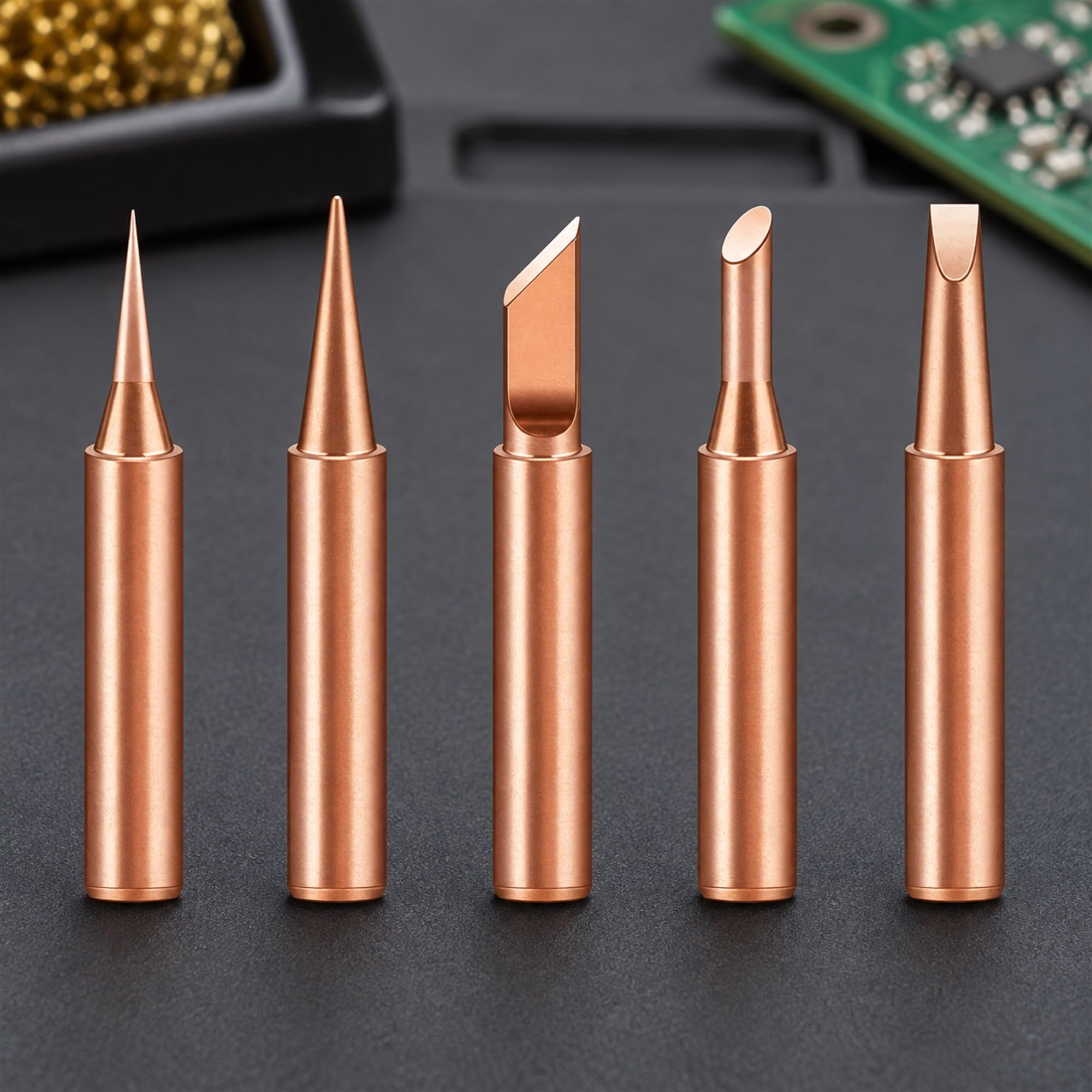 Copper Soldering Iron Tips, Replacement Soldering Accessories for Home Appliance Repairs and Electronics Assembly