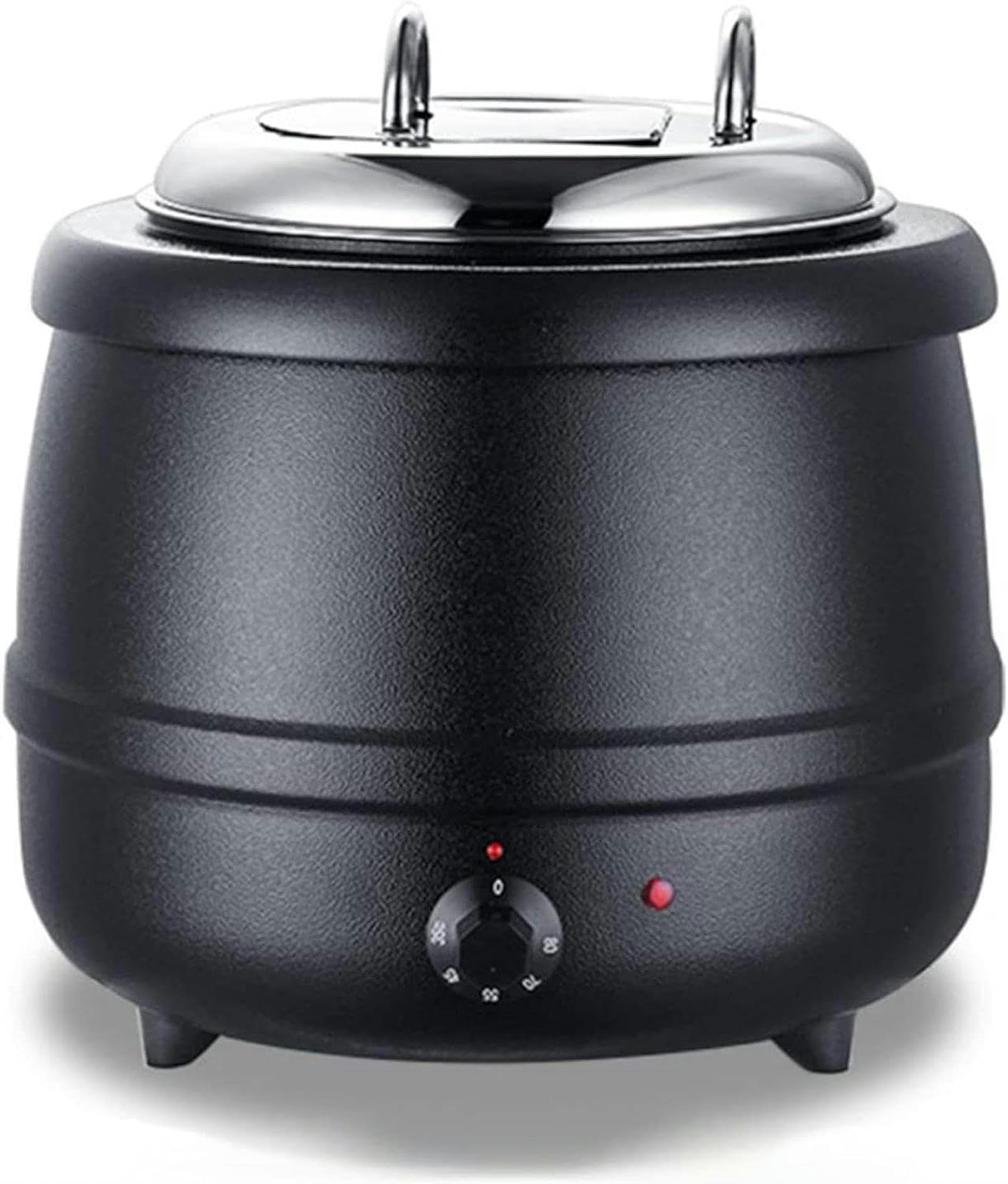 Eoweiot 13L Commercial Electric Soup Kettle - Stainless Steel Portable Design Buffet Food Warmer Machine for Restaurant