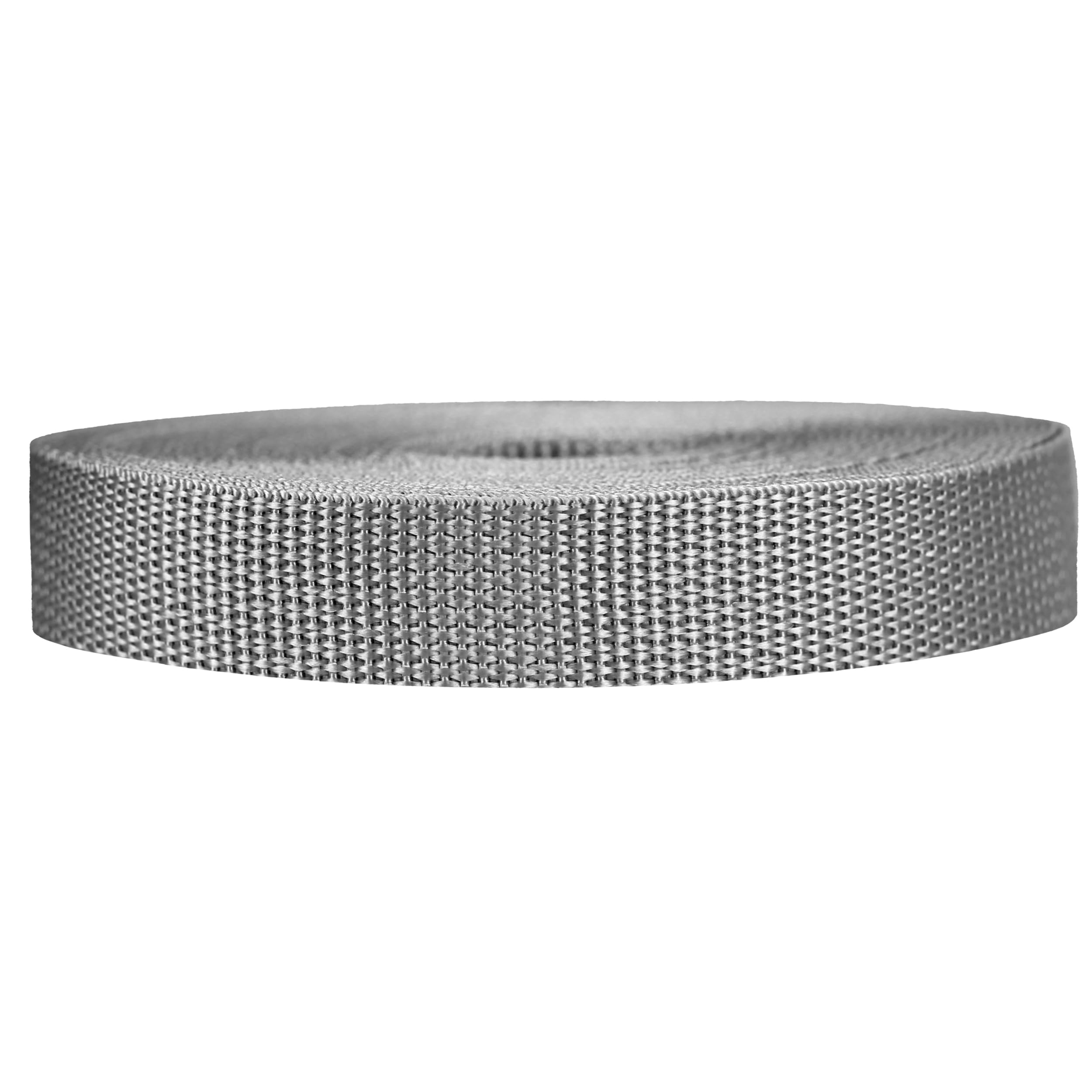 Strapworks Poly Strapping for Outdoor DIY Gear Repair, Pet Collars, Crafts, Polypropylene, Silver Gray, 3/4" x 50 Yard