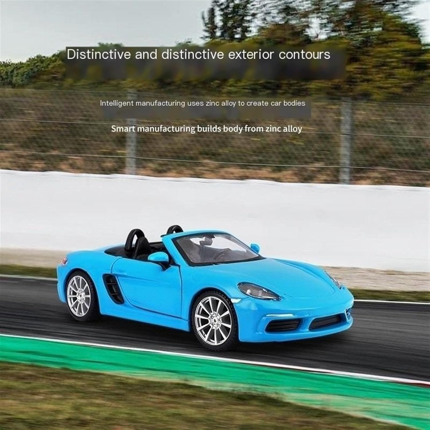 1:24 718 Orange alloy convertible sports car model(718 Orange)