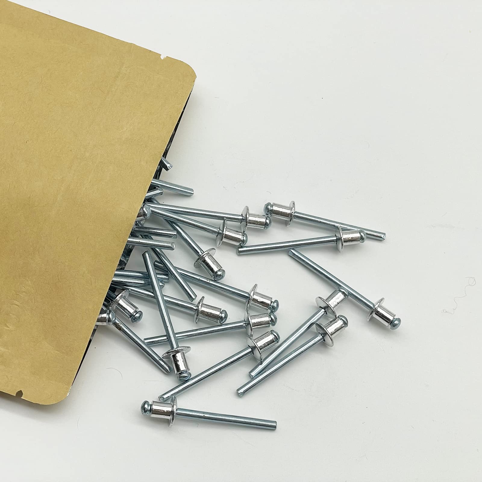 100 Stück 3/16 Zoll x 1/4 Zoll Aluminium-Blindnieten, 4,8 x 6 mm Pop-Nieten