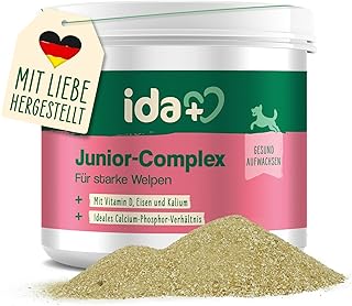 ida+ – Junior Complex 400g – Vitamine & Mineralstoffe für Hundewelpen – Gesundheitsprodukte für Hunde für ideales Wachstum von Welpen - Nahrungsergänzungsmittel Hund - Mineralien für Hunde