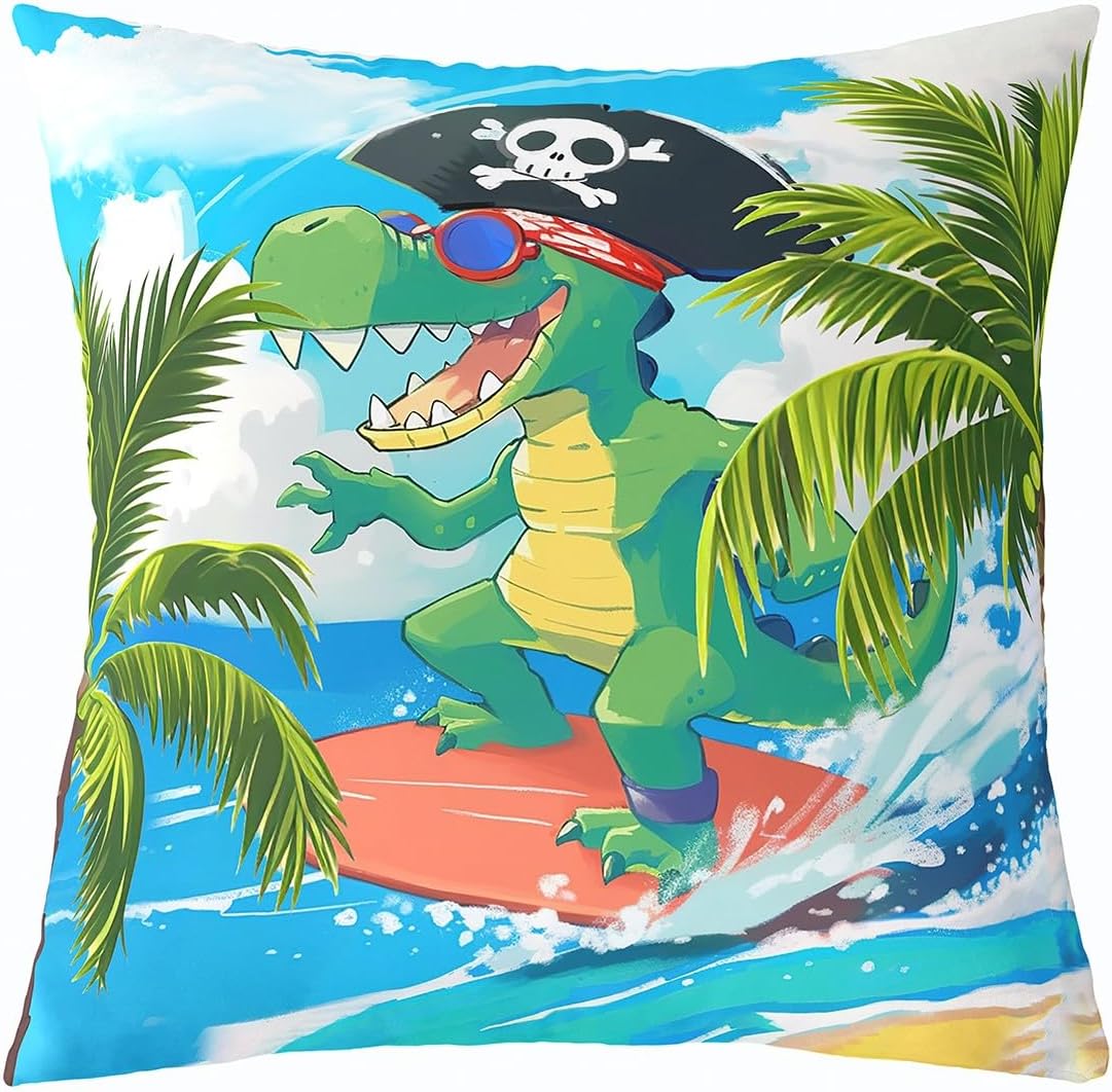 Kawaii Tiger Pillow Cover for Couch Sofa Bed,Rustic Sunflowers Jungle Wildlife Animals Pillow Case Cushion Cover 24"x24" for Kids Adults,Tiger Skin Stripes Safari Animals Square Cushion Case Set