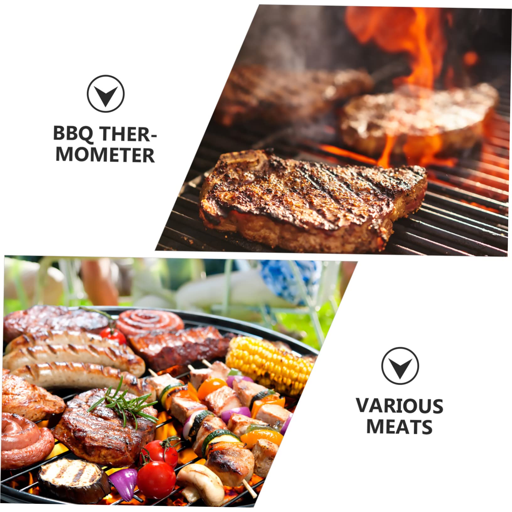 DECHOUS 3piezas De Cocina De Inoxidable Para Asar y Bbq Medidor De Temperatura Preciso Resistente Altas Temperaturas Para Hornos y Parrillas