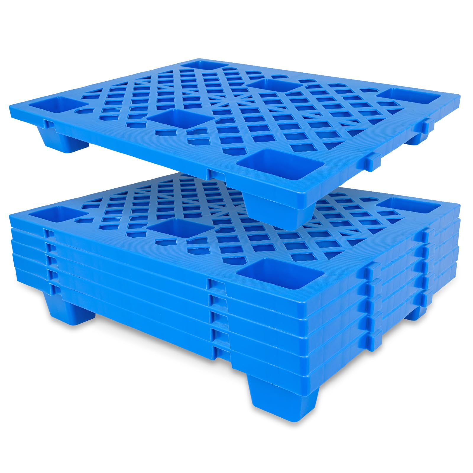Plastic Pallets - 6 Pack, 1100lbs Load Capacity -9 Plastic Pallets - 6 Pack, 1100lbs Load Capacity -9