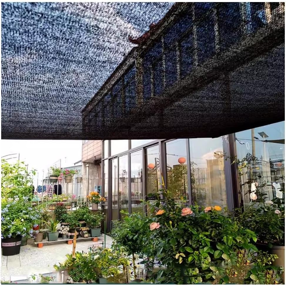 Black Greenhouse Shade Netting 3x4m - Sun Shade Sail for Garden Patio, Breathable Privacy Screen & Plant Protection, Heavy-Duty Outdoor Shade Cloth