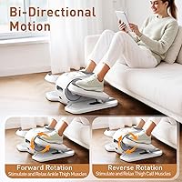 Vista 4 de Under Desk Elliptical Exercise Machine, Elliptical Leg Exerciser as Seen on TV, 12 Speeds Leg Exerciser While Sitting for Seniors, Electric Seated