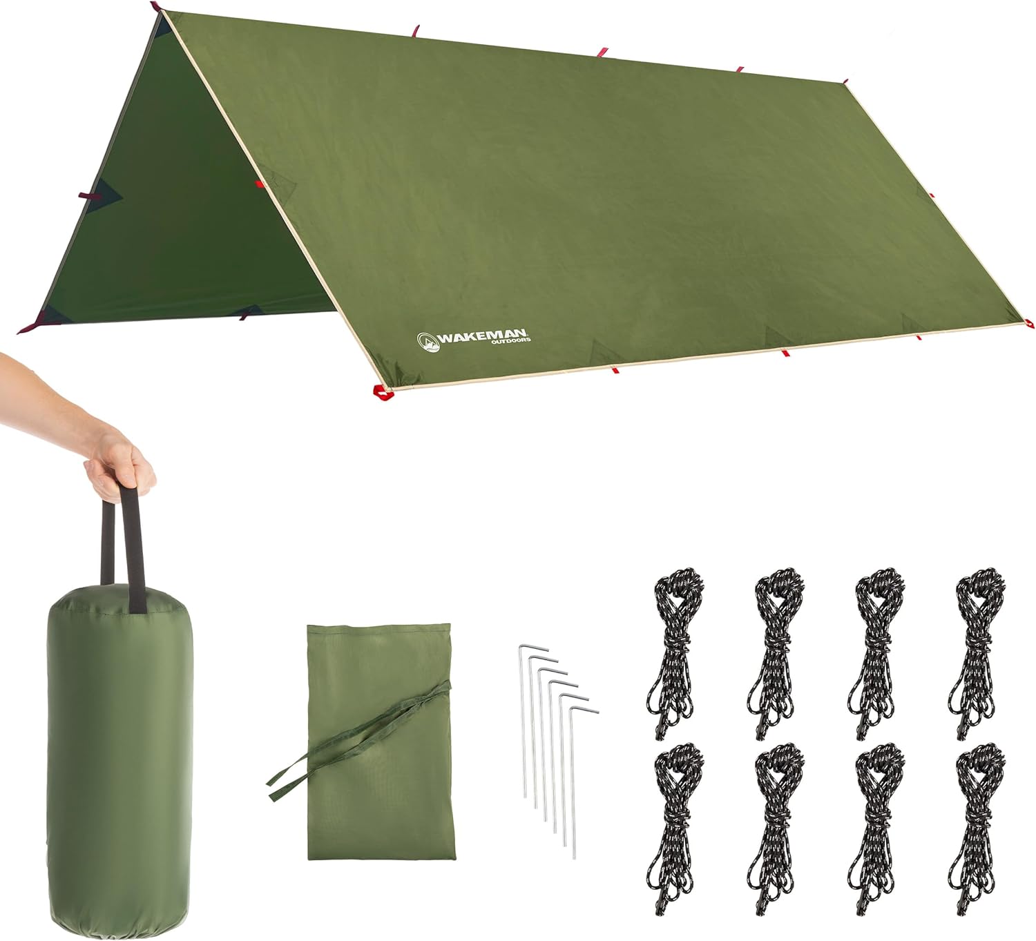 10×12 Camping Tarp: Lightweight Rain Fly for Tent & Hammock