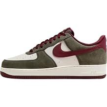 Nike Air Force 1 '07 LV8 Men's Shoes Cargo Khaki/Pale Ivory/Dark Team Red Size 11
