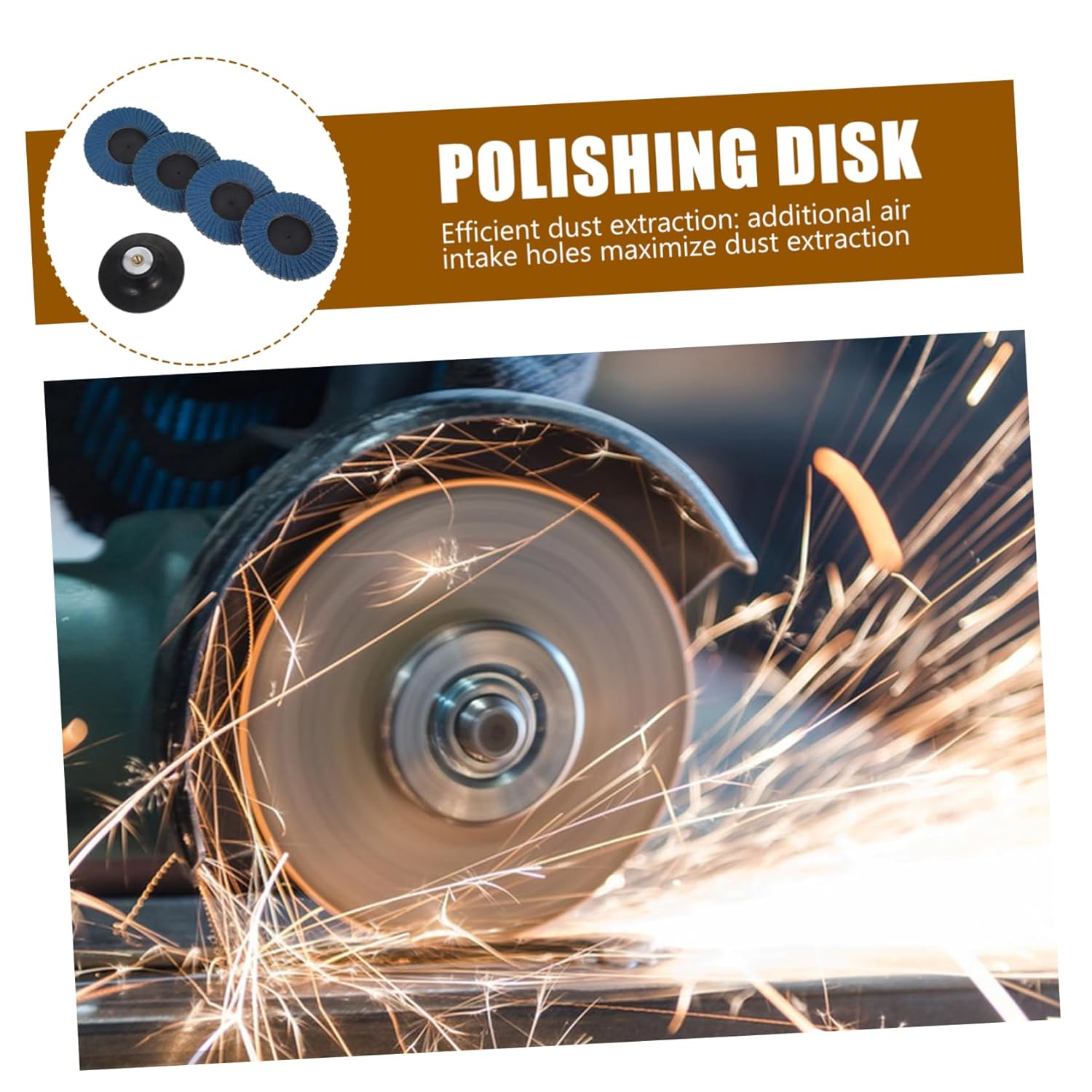 1 Set Abrasive Sanding Wheel with Pad Versatile Buffing Wheel for Metal and Finishing Includes Discs Grits for Efficient Grinding