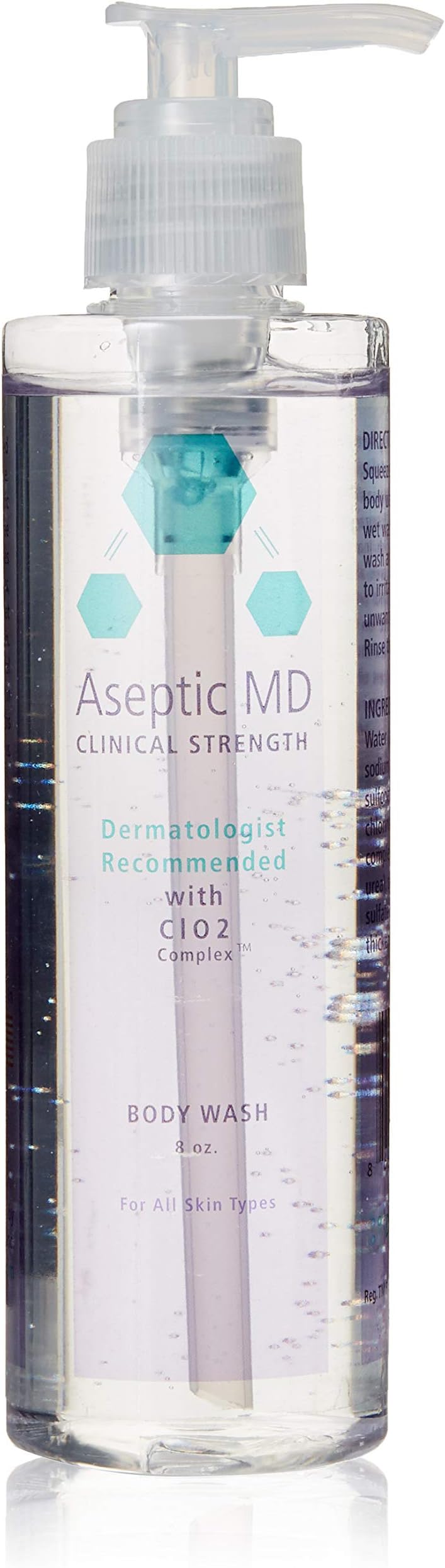 Body Wash, Exclusive ClO2 Formula, Gentle, Hypoallergenic, Fragrance-free, For All Skin Types, Dermatologist-Recommended Chlorine Dioxide Complex Body Cleanser 8.0 oz