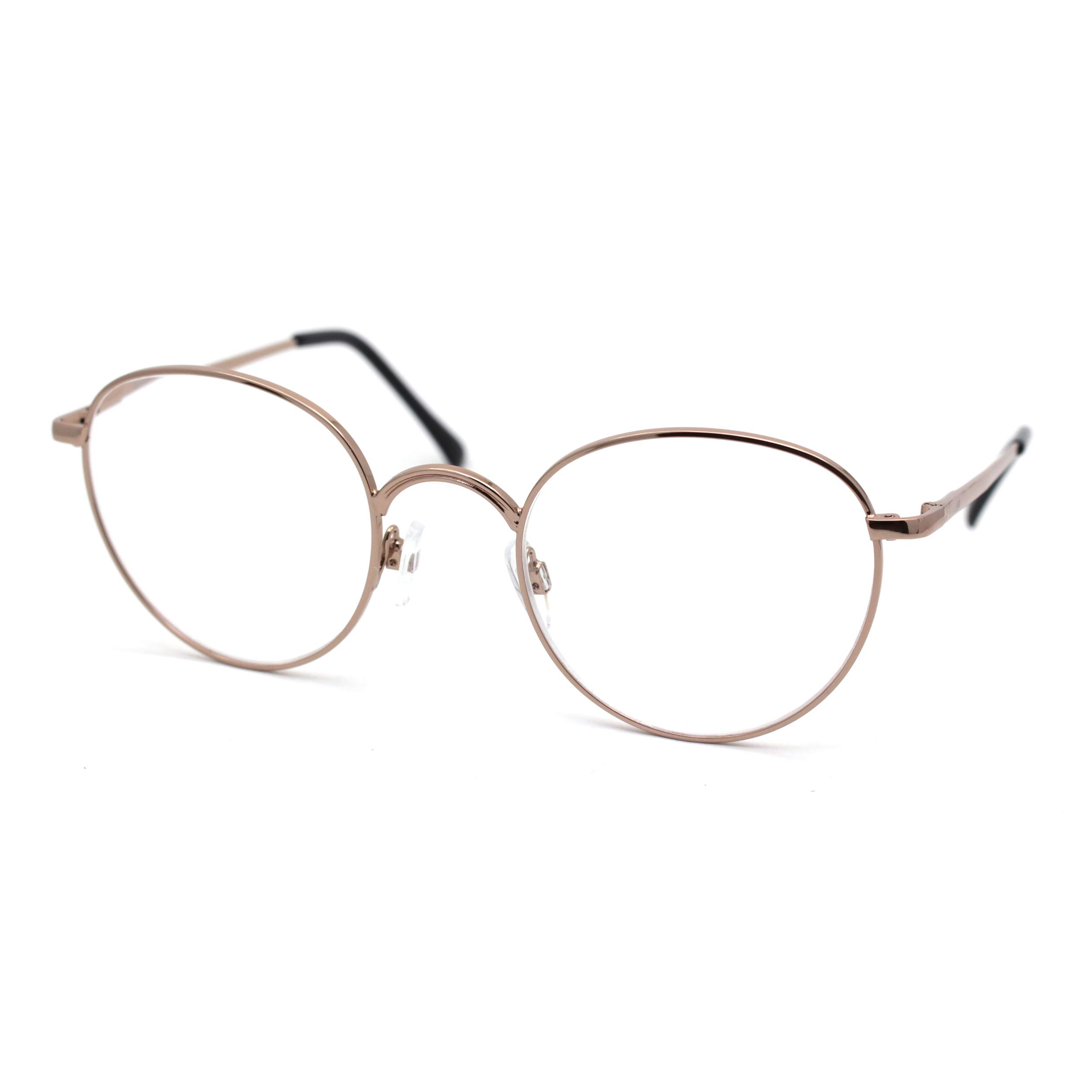 Classic Dad Glasses Metal Rim Round Reading Glasses