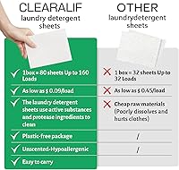 Vista 30 de CLEARALIF Laundry Detergent Sheets, Orange, 64 Load, CLEARALIF Laundry Detergent Strips Eco Friendly & Hypoallergenic
