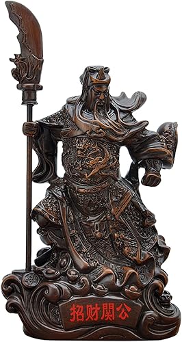 ONDIAN CHUNCIN - Estatua de Guan Gong Guan Yu, Dios de la Fortuna China, Fengshui, decoración de figuras decorativas de riqueza y buena suerte,